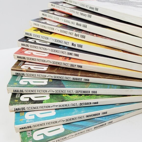 Analog Science Fiction Fact Magazines Full Complete Year 1966 12 Issues Sci-Fi - Picture 10 of 15